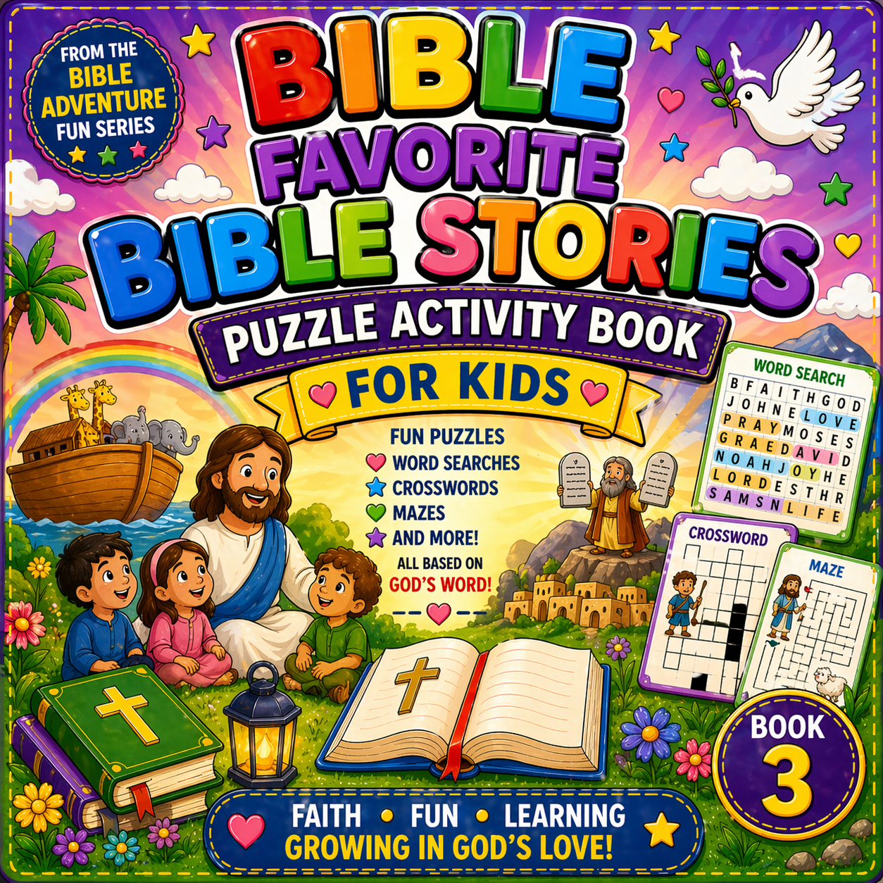 Bible Favorite Bible Stories Puzzle Activity Book – Book 3